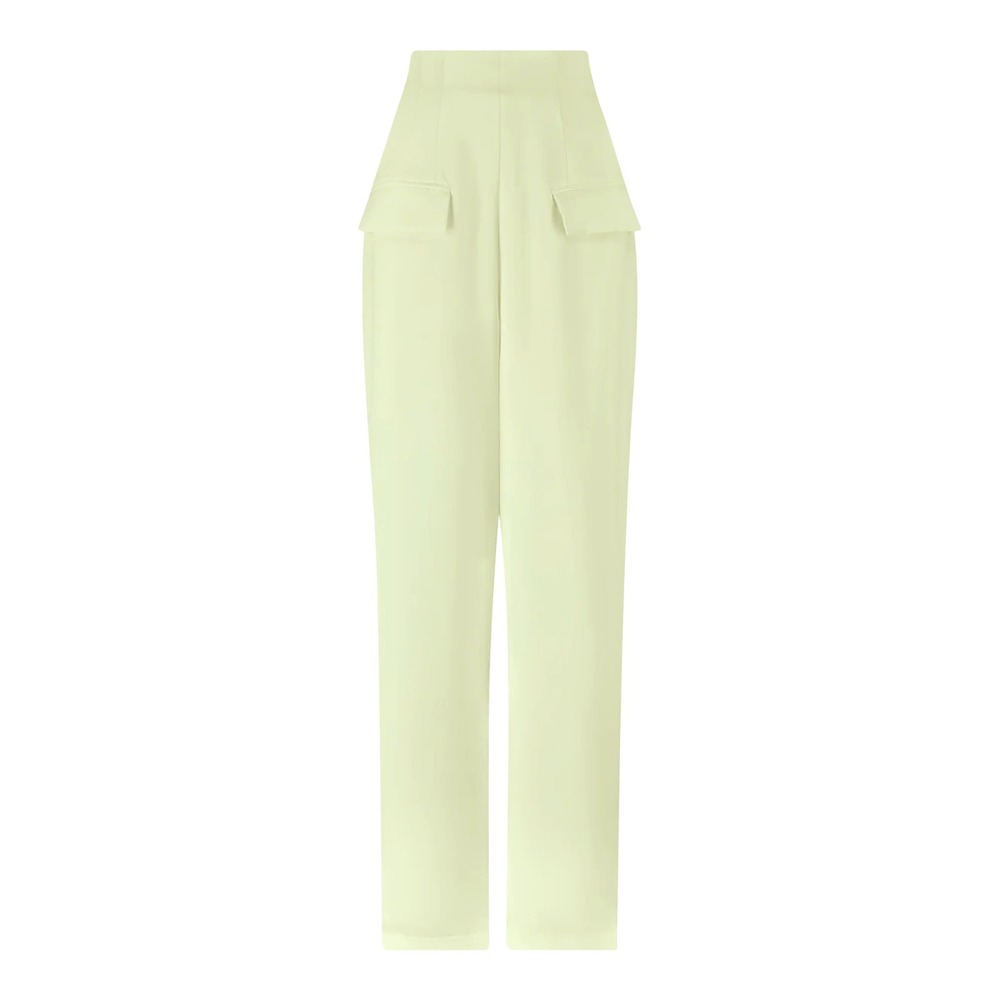 Odd Muse Womens The Ultimate Muse Lime Wide Leg Trousers Pants Size M